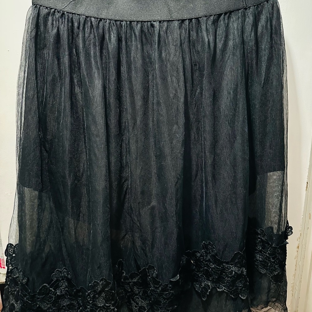 Beautiful black tulle skirt with lining size XL Ashley Stewart